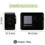 electriQ 4K Ultra HD Dual Screen Waterproof Sports Action Camera - Black