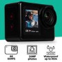 electriQ 4K Ultra HD Dual Screen Waterproof Sports Action Camera - Black