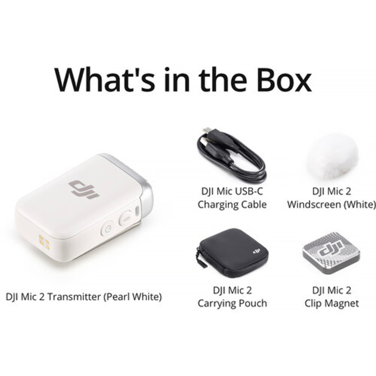 DJI Mic 2 1TX Pearl White